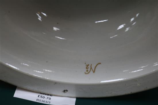 A Davenport stone china sectional vase and a Limoges hors doeuvres dish vase height 48cm